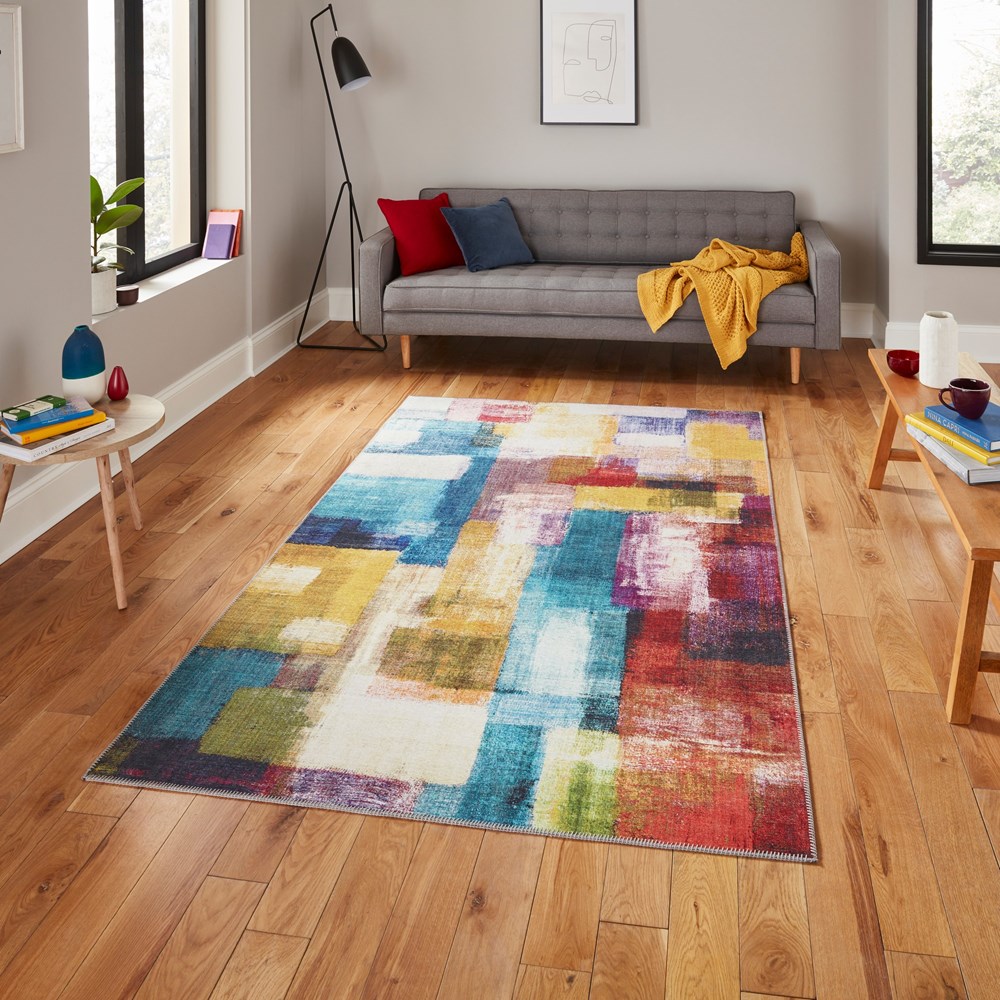 Rio G4721 Modern Abstract Rug in Multi